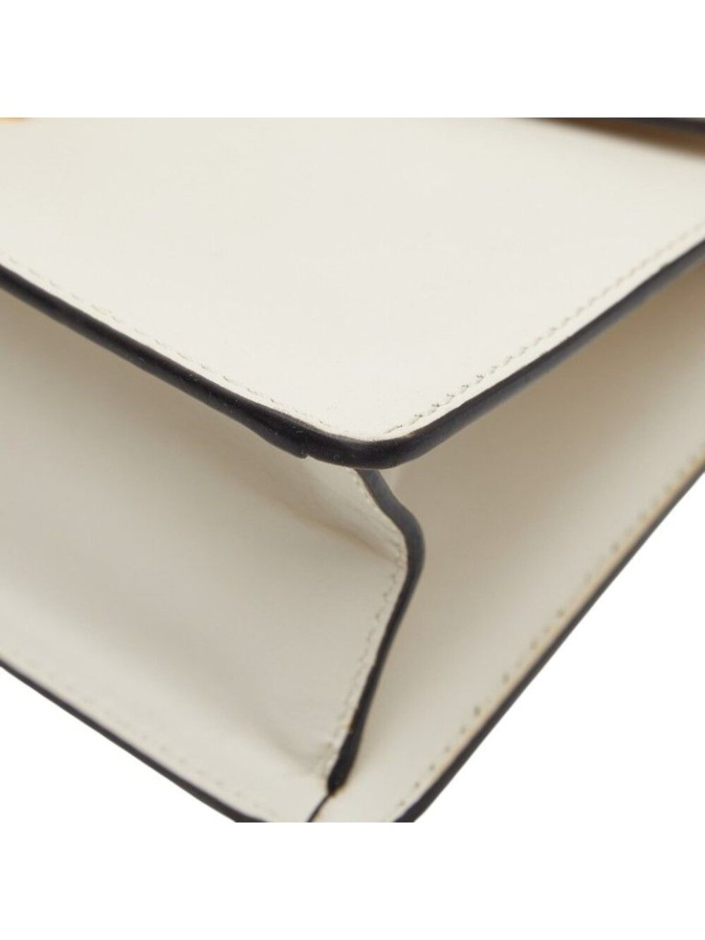 Gucci Sylvie Mini 2-Way Shoulder Bag White Leather 1 - Picture 4 of 10